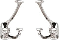 Large Wall Double-Sided Hook 10 Pack Polished Nickel Hook Decorative Heavy Duty Solid Large Coat Hooks for Towel Hanging Coats Robe Triple Coat Hook Three Prong Hook by cabinethardware