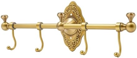 Coat Hook Wall Mount Towel Rack with 4 Hooks Hanger Retro Metal Coat Rack Coat Hat Towel Purse Robes Mudroom Bathroom Entryway Organizer 14.17'' Long by Unknown