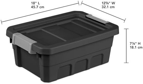 Sterilite Stacker Tote, Plastic Storage Bins with Lids, 4 Gallon, 6-Pack - Image 3