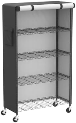 Storage Shelf Cover,Outdoor Heavy Duty 600D 48''W x 18''D x 72''H Dustproof Waterproof Shelf Covers for Wire Shelving,Storage Rack Cover with Zipper - Image 5