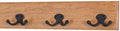 PegandRail Solid Cherry Wall Mounted Coat Rack - Oil Rubbed Bronze Double Style Coat Hooks - Made in The USA (Cherry,15" x 3.5" with 3 Hooks) by PEG+AND+RAIL