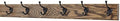 Oak Coat Rack with Oil Rubbed Bronze Hat & Coat Style Hooks (Walnut, 30.5" x 3.5" with 6 Hooks) by PEG+AND+RAIL
