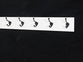 White Wall Mounted Coat Rack with Bronze Wall Coat Hooks 4.5" Ultra Wide (25.5" x 4.5" with 5 Hooks) by PEG+AND+RAIL