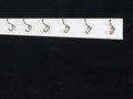PegandRail White Wall Mounted Coat Rack with Satin Nickel Hooks 4.5" Ultra Wide (30.5 x 4.5 with 6 Hooks) by PEG+AND+RAIL