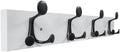 SKOLOO 24-Inch White Wood Coat Rack Wall Mount with 4 Triple Hooks - Ideal for Family Entrances, Classrooms, and Pet Supplies Storage - Perfect Coat Hooks for Wall by SKOLOO