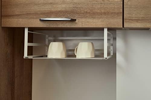 Nxconsu Under Shelf Basket 2 Pack, Cabinet Storage Organizer, 16.1" White - Image 6