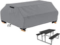 AKEfit Waterproof Picnic Table Covers Heavy Duty Oxford Cloth Wind Dust Proof Anti-UV Outdoor Indoor Patio Picnic Table Bench Cover 70/72 Inch,Grey by AKEfit