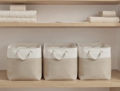 16x12x12 In Foldable Fabric Large Storage Bins with Handle 3 Pack - Image 6