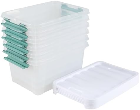 6 Pack Plastic Latch Storage Box, 20 Qt Storage Container with Lid - Image 5