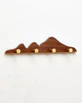 Wood Coat Hooks Wall Mount - Wooden Coat Rack with 4 Gold Brass Hooks for Entryway Bathroom Bedroom, Modern Decorative Wall Hooks Heavy Duty Organizer for Hanging Clothes Hats Bags Robes Towels Purse by Vinoil