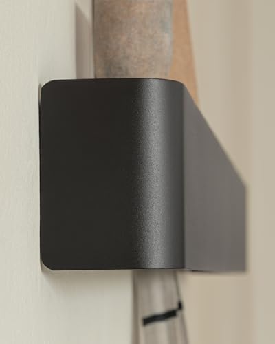 Kazai. Coat Rack Wall Mount with Shelf 'Tone' | Modern Design Coat Hanger with Hidden Hooks and Storage | Hat Rack with Shelf in Metal | Wall-Mounted Purse Organizer | Black - Image 6