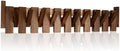 Wooden Coat Rack Hanger Wall Mount with 10 Hooks Wall Mounted Coat Rack Coat Rack Wall Mount Made of Walnut Wood by Evionlin
