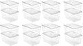 Vtopmart 16 Pack Clear Stackable Storage Bins with Lids, Large Plastic Containers with Handle for Pantry Organization and Storage,Perfect for Kitchen, Fridge, Cabinet, Bathroom Organizer by Vtopmart