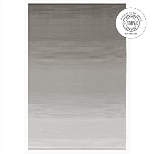 Fab Habitat Outdoor Rug - Waterproof, Fade Resistant, Crease-Free - Premium Recycled Plastic - Neutral Ombre - Porch, Deck, Balcony, Mudroom, Laundry Room, Patio - Big Sur - Ash - 3 x 5 ft - Image 2