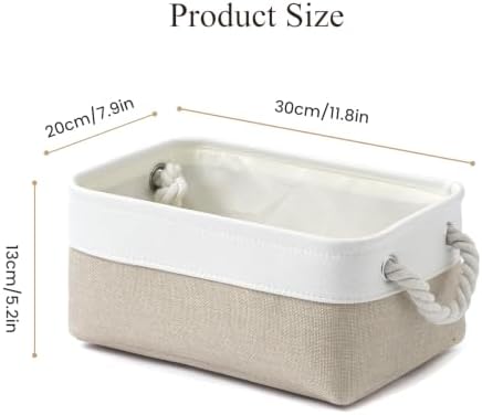11.8x7.9x5.2 Inch Fabric Small Storage Bins with Handles 6 Pack - Image 4
