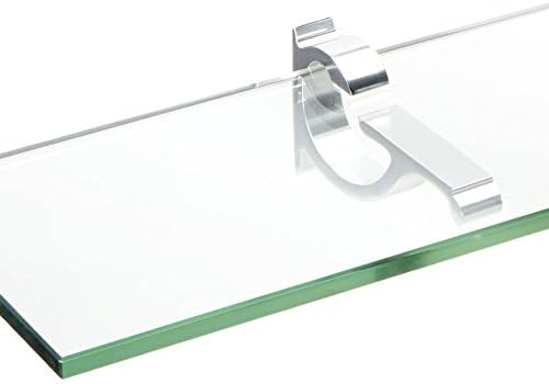 Spancraft 12" x 18" Chrome Monarch Glass Shelf - Image 2