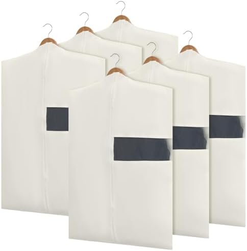 Aliceset 6 Pcs 32 Inches Cotton Garment Bags for Hanging Clothes by Aliceset