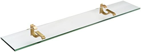 Spancraft 4.75" x 27" Brushed Bronze Monarch Glass Shelf by Spancraft