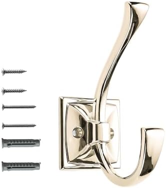 khtumeware Wall Hooks,10 Pack Coat Hooks Hardware Towel Hooks for Hanging Coats Polished Nickel Robe Hooks Wall Mounted with Screws for Key, Towel, Bags, Cup. by khtumeware