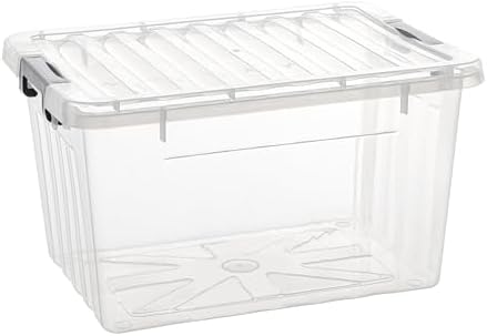 Cetomo 18Qt*6 Plastic Storage Bins, Storage Box, 6 Pack, Organizing Container with Durable Lids and Secure Latching Buckles, Stackable and Nestable, Clear with Black Buckle - Image 6