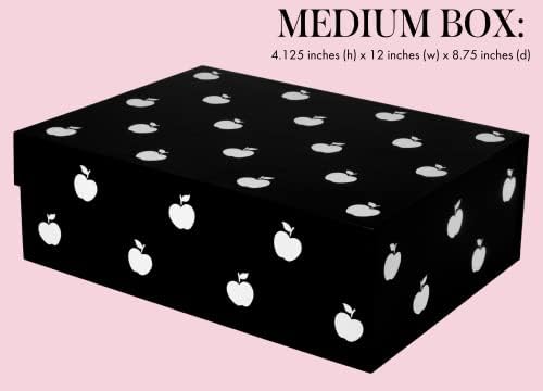 kate spade new york Black Decorative Storage Boxes with Lids, 3 Pack Sturdy Organizer Storage Bins, Includes Small Medium Large Pink Nesting Boxes with Magnetic Closure, Dots and Stripes - Image 6