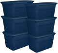 Sterilite Tote, Plastic Storage Bins with Snap Lids, 30 Gallon, 6-Pack by Sterilite