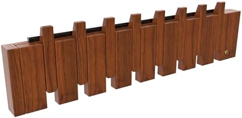 Paint Wood Wall Mounted Coat RackHooks Piano Key Hangers Natural Solid Wood Hanger Non-Woven Fabric Clothes Hangers for Closet, Kitchen, Bedroom, Bathroom, Entryway（LED+Walnut 8 Hooks） by MurphyBedKitMattresFrame