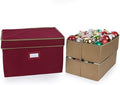 Covermates Adjustable Ornament Storage Box, 19.25" W x 13" D x 12.5" H, Red by Covermates