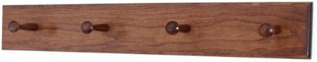 Solid Cherry Shaker Peg Racks (Mahogany, 23" x 3.5" with 4 pegs) by PEG+AND+RAIL
