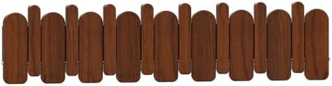 Wall Mounted Piano Key Hanger | Flip Style Hook | Entrance Wall Art Hook, Made of Oak Wood (3 Times Painted, 4 Times Polished) (Arc Walnut, 8Hooks) by FleiSleep