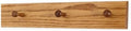 Solid Oak Shaker Peg Rack Made in The USA - Golden Oak Stain Stain 18 x 3.5 Inches with 3 Pegs by PEG+AND+RAIL