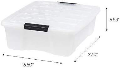 IRIS USA 6-Pack 27 Quart Storage Bins with Lids, Pearl - Image 3