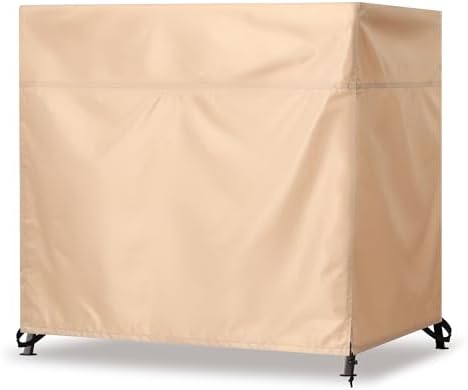 Outdoor 3 Triple Seater Hammock Patio Swing Chair Cover, Water-Resistant, All Weather Protection, Beige Color by uHousDecoTeddyBearPlushToy