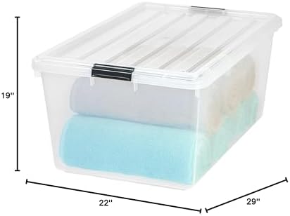 IRIS USA 68 Qt Stackable Storage Bins with Lids, Clear - Image 7