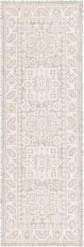 Rugs.com - Outdoor Aztec Rug – 6 Ft Runner Light Gray Indoor/Outdoor Rug – Weather-Resistant Flatweave Runner for Patios, Decks, Porches, and High-Traffic Entryways - Image 3