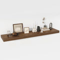 Acovy 55 Inch Floating Shelves, 12" Deep Floating Shelf Wall Mounted, 55" Wall Shelves, Rustic Deep Bookshelf, Extra Deeper & Thicker Display Shelves for Bedroom, Living Room, Set of 1 by Acovy