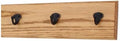 PegandRail Oak Wall Mounted Coat Rack with Aged Bronze Singular Style Hooks 4.5" Ultra Wide (Golden Oak, 15" x 4.5" with 3 Hooks) by PEG+AND+RAIL