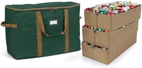 Covermates Adjustable Ornament Storage Bag, 25.5"W x 13"D x 18.5"H, Green by Covermates