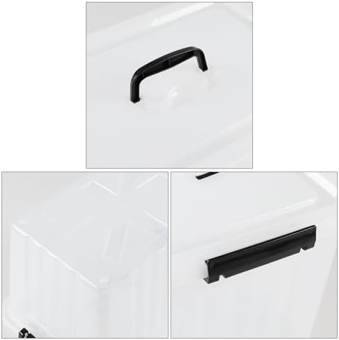 4-pack 20 L Plastic Latching Boxes Totes, Clear Storage Bins with Lids/handles - Image 2