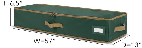 Covermates Gift Wrap Storage Organizer, 57" W x 13" D x 6.5" H, Green - Image 3