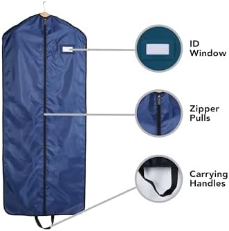 Covermates Garment Bag Set for Closet Storage and Travel, 24"W x 44"L, Blue - Image 5
