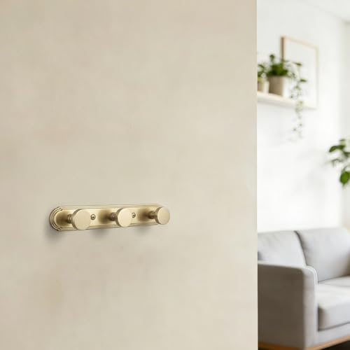 Goo-Ki 1 Pack Champagne Bronze Coat Rack Wall Mount Heavy Duty, Towel Rack Zinc Alloy Coat Hooks Wall Mounted for Hanging Bag Hat Clothes - Image 7