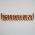 Beech Piano Key Coat Rack with 12 Flip Hooks, Natural by TexasBestGift