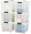 IRIS USA 6-Pack 54 Quart Storage Bins with Lids, Pearl by IRISUSA