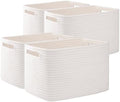 OIAHOMY 4 Pack Storage Baskets for Organizing 15L Cube Storage Bins White by MasterofSpaceOptimization
