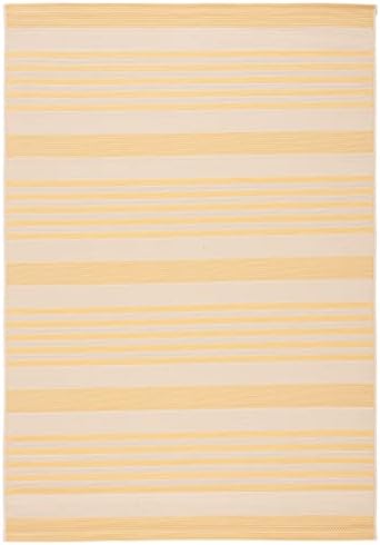 SAFAVIEH Courtyard Outdoor Area Rug 6'7"x9'6", Gold & Beige CY6062-306 by Unknown