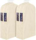 Univivi 40 Inch Cloth Garment Bags for Hanging Clothes 2 Pack, Beige by Univivi