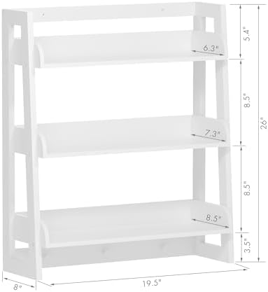UTEX Bathroom Wall Shelf, 3-Tier Wall-Mounted Organizer with Hooks, White - Image 3