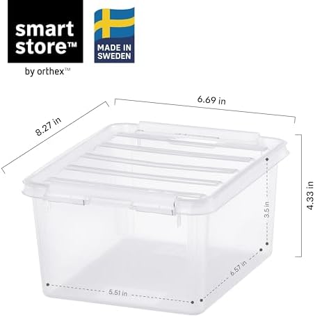 SmartStore Classic 2 Clear Box Storage, 2L/2.1QT BPA-Free Stackable Container with Clip Lock Lid, Food Safe Plastic Bins for Organization, 10 Pack - Image 2