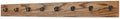 PegandRail Oak Wall Mounted Coat Rack with Aged Bronze Singular Style Hooks 4.5" Ultra Wide (Chestnut, 41" x 4.5 with 8 Hooks) by PEG+AND+RAIL